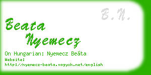 beata nyemecz business card